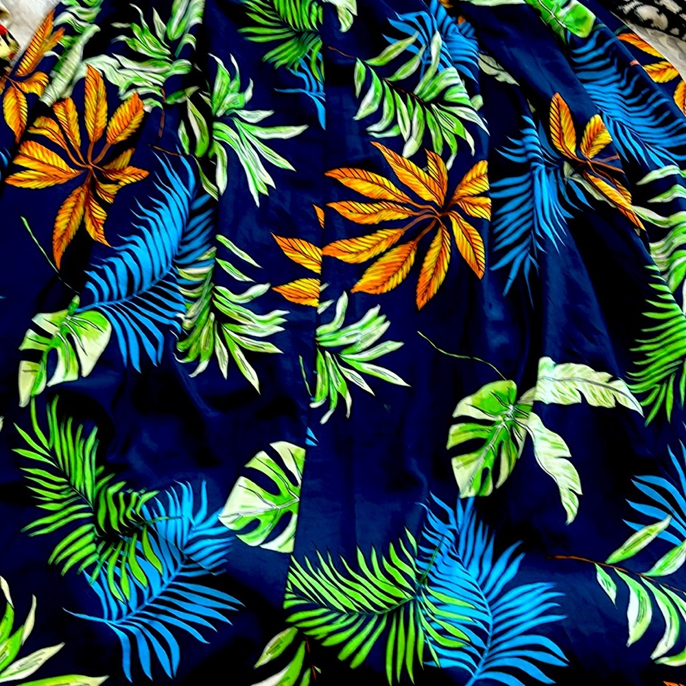 Tropical print, flow maxi skirt